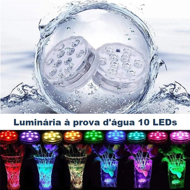 Luminária Submersível: Elegância em Cores Aquáticas