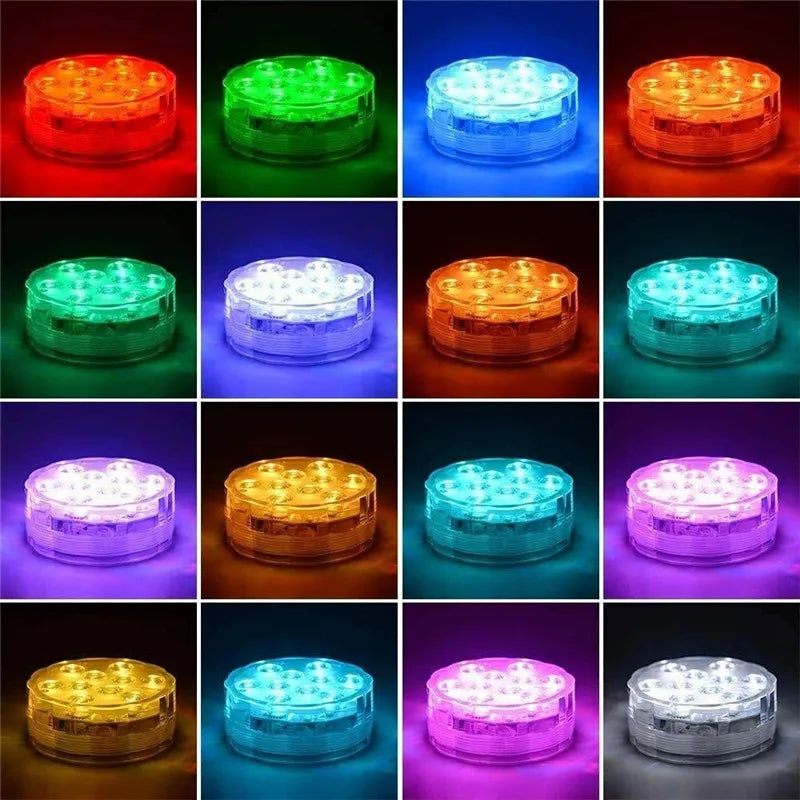 Luminária Submersível: Elegância em Cores Aquáticas